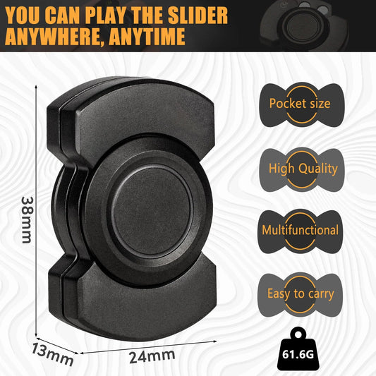 Stainless Steel 3-in-1 Fidget Spinner & Slider Combo